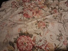 Floral On Beige Egyptian Cotton Fabric 34″ X 45″