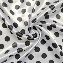 58” Wide 2cm Big Polka Dots Satin Fabric Polyester Diy Sewing Crafts Material