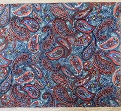 Timeless Treasure Paisley Quilting Cotton Fabric Half Yard Craft Sew Blue Reds