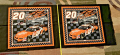 Two Nascar Tony Stewart Cotton Craft Sewing Pillow Panels #20 Home Depot 2002