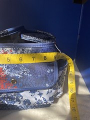 Jo-Ann Fabrics Large Tote Bag Navy Handles, Snap Pockets,microfiber,Crafts New