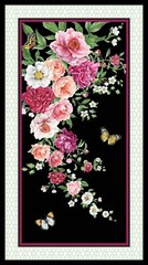 Northcott Blush Sateen by Michel Design Works SP25615 99 Floral 24″ Panel Cotton