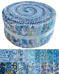 Jelly Roll Fabric – 20 Assorted Floral Prints, 100% Cotton Quilting Fabric, 40
