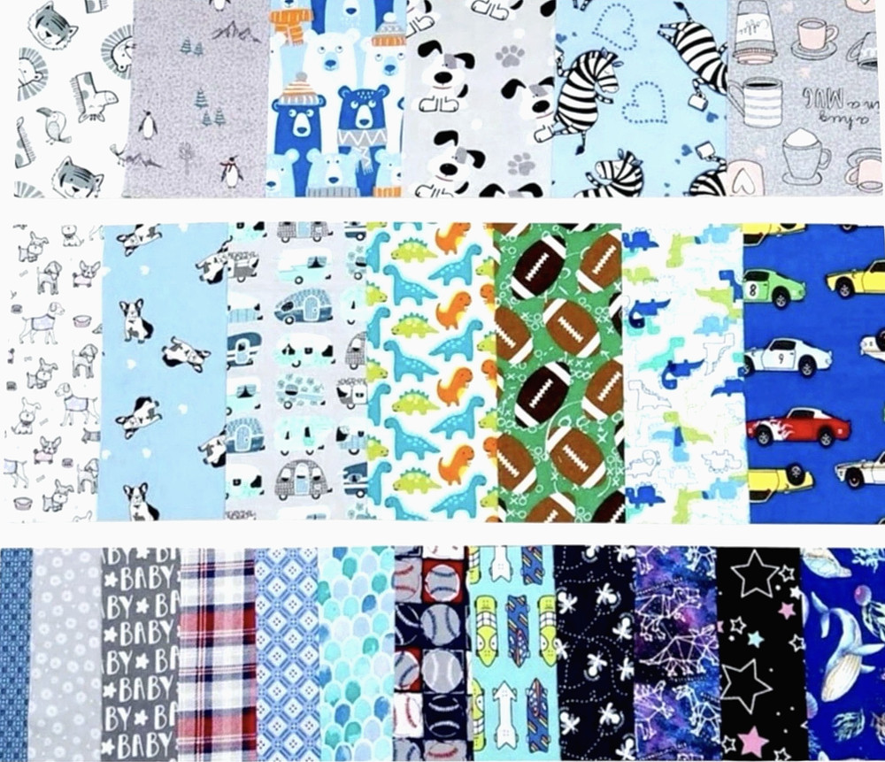 25 Cotton Fabric Squares – Sports Animal Theme | Quilting, Sewing, DIY Crafts