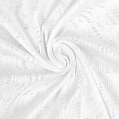 White Soft Textured Leno Check Fabric Sheer Openwork Dressmaking Yard 58″ Wide