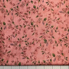 Vintage Sweet Romance Blackbird Designs Moda Floral Pink Cotton ~ 1.33 Yards