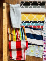 Assorted Colors Cotton Polyester & Other Fabric Pieces For Arts & Craft Hearts