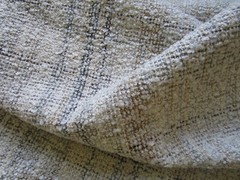 KARMIN in Mineral 4.16 yds Fluffy loop Boucle Upholstery Fabric Ivory Beige Grey