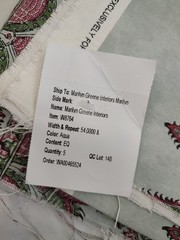 Thibaut Akola Stripe Fabric Aqua Blue 2023 Decorator 58″ Wide 102″ Long 2.8 Yds
