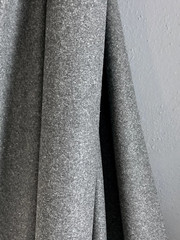 Light/Midweight DARK CHARCOAL GRAY Wool Flecked Heather 59″ Wide By the Yard