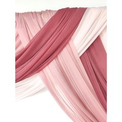 3 Panel Wedding Arch Draping Fabric Dusty Rose Chiffon Backdrop Curtain Sheer…