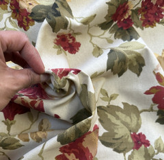 Vintage Magnolia Home Fashion Fabric 1998 Floral Cotton Designer Irregular Cut