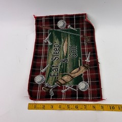 6 Golf Tapestry Upholstery Fabric Samples Vintage Modern Designs Golfing Pillow