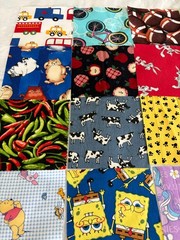 Lot of 40 “I SPY” Quilt Squares 5″x5″ 100% Cotton, Rotary Cut, No Two Are Alike