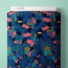 CLOUD9 – Desert Dance By Jillian Nichole – Snakes Underfoot – Blue ,1/4 yard