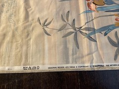 Texoprint The Netherlands Fabric Bird Butterfly Birds Flowers 1 Yard X 54”