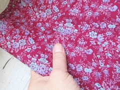 Vintage burgundy Foral Wamsutta For Gunne Sax Cotton Fabric fabric 6.5 m x 112cm