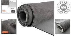 96” x 60” Dark Gray Suede Headliner Fabric for Car Roof Replacement