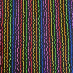 4 yd Possibilities by Avlyn Green Colorful Wavy Stripes Cotton Fabric 146×43″ 63