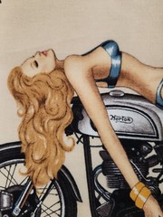 Alexander Henry Fabric Heels On Wheels 2006 Tea Hot Rods Pinup Girls 18 X 21