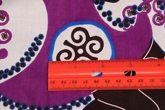 108″L x 44″W HiTarget Fabric Veritable Guaranteed Wax Block Print Purple Tribal