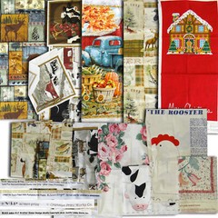 HUGE Fabric Murals Panels 20pc Lot Popular Vintage Yards Winget Holiday Hobby
