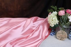 Dusty Rose Silky Bridal Satin Fabric by the yard 60″ Wide 317