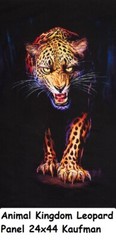 Animal Kingdom Animal Leopard Panel cotton quilt fabric Kaufman 24×44 19869-286