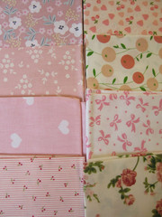 Mrs. Quilty 8 Fat Quarters Pink Floral 100% Cotton Premium Quilt Fabric