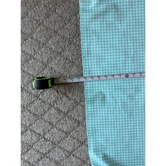 vintage gingham check in turquoise or aqua blue white colorway 60s 54”x66”