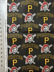 MLB Pittsburgh Pirates Baseball 1/2 yard (18 by 58”) Cotton Fabric