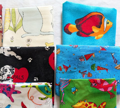 Lot of 24 Fat Quarters Novelty Fun Prints Cotton Fabric All Different by GH2