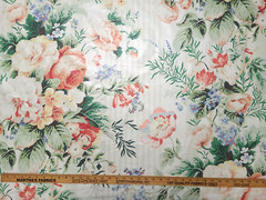 P Kaufmann BATTERSEA TANGERINE Red Green Blue Floral Chintz Drapery Fabric