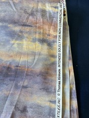 3.4 Yds Thomas Kinkade David Textiles Clouds Sunset Fabric