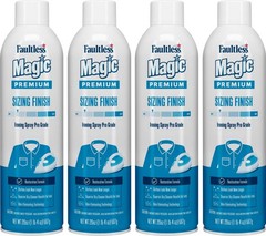 Magic Sizing Fabric Finish Spray, 20 oz – Pack of 4, Perfect for Ironing & Starc