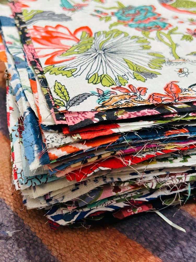 200 piece pre cut charm pack 4″ squares scrappy fabric quilt scrap sew