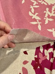 44×23” KOKKA Echino BIRDSONG Pink Cotton Linen Fabric OOP Etsuko Furuya Japan