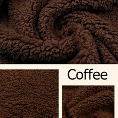 1M Polyester Sherpa Berber Fleece Fabric Faux Fur Lining Cloth Plain Soft Winter