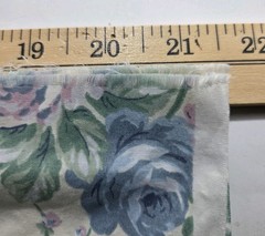 VTG Concord Fabrics Joan Kessler Fabric Pastel Blue Pink Flowers ~42″ X ~46″