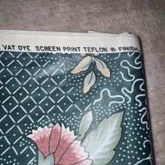 ~2 Yd Stanley King Studio Teflon Finish Retro Fabric Cotton Upholstery 54” x 71”