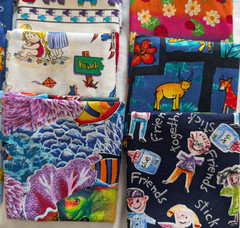 Lot of 24 Fat Quarters Novelty Fun Prints Cotton Fabric All Different by GH2