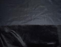 BLACK SHORT PILE FAUX FUR POLYESTER FABRIC 30X60 INCHES