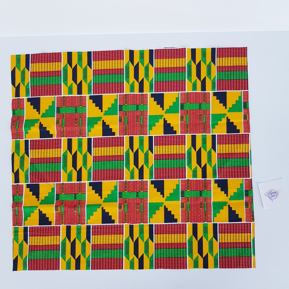 Quilters Cotton Fat Quarter 50x55cm Aztec Multicoloured Geometric Print Fabric