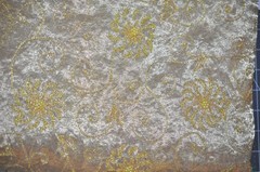 Silk Blend Embroidered Beaded Gold Yellow Gold Floral 44″ Wide Fabric SR10
