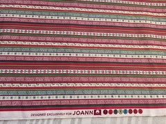 Jo-Ann Holiday Christmas Striped Cotton Fabric Red Green White Peppermint