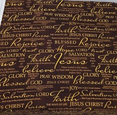 Religious Faith Fabric 2 Yds + 20″ Brother Sister Design Studio Jesus Scripture