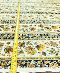 Vintage 5th Avenue Designs Fabric 1.8 Yard Floral Earth Tone Fall Autumn 67×48