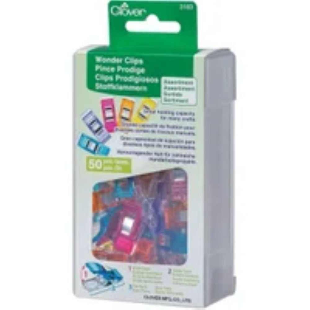 Wonder Clips Assorted Colors 50pc from Clover Needlecraft