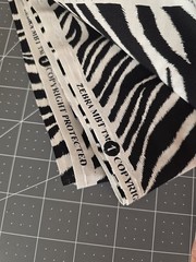 ZEBRA SKIN BLACK WHITE FABRIC BY YARD 42wide