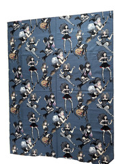 Alexander Henry Gorgeously Goth Dark Gray Fabric Sexy Ladies Cat Halloween Yard